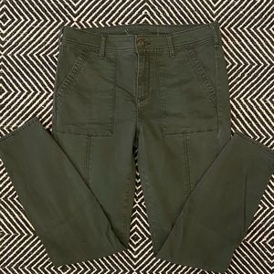 Anthropologie Army Green Cotton Pants Sz 29